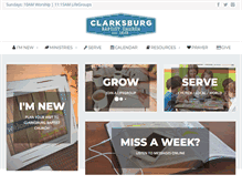 Tablet Screenshot of clarksburgbaptistchurch.com